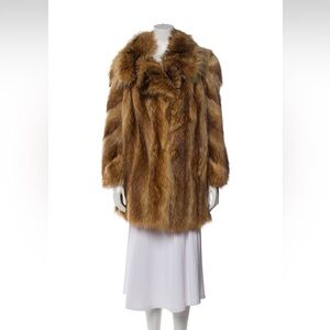 REAL Fur Coat Raccoon L Vintage